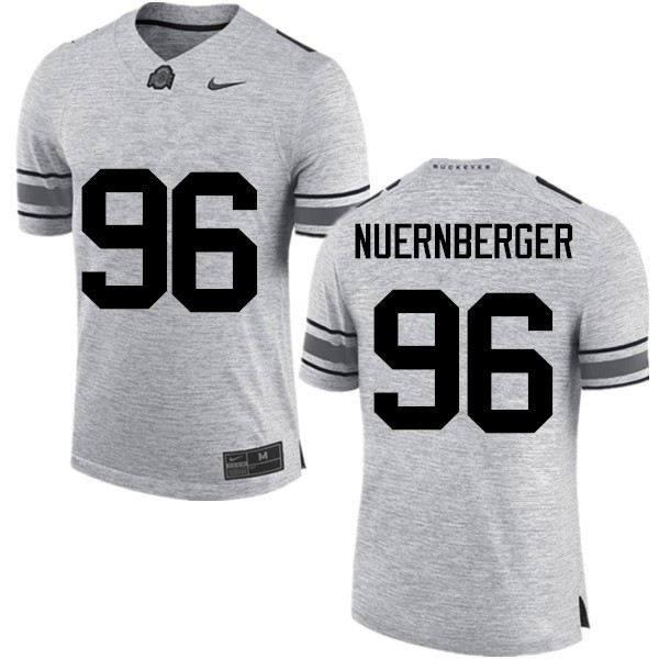 Ohio State Buckeyes #96 Sean Nuernberger Men Stitch Jersey Gray